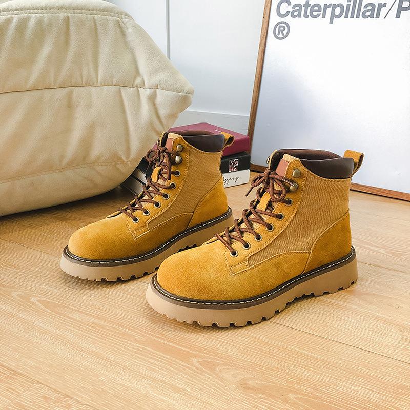 

Парные ботинки Martin, мужские ботинки из ревеня, высокие короткие ботинки, британские ботинки Wind Help Tooling Desert 39 women s shoes жёлтый