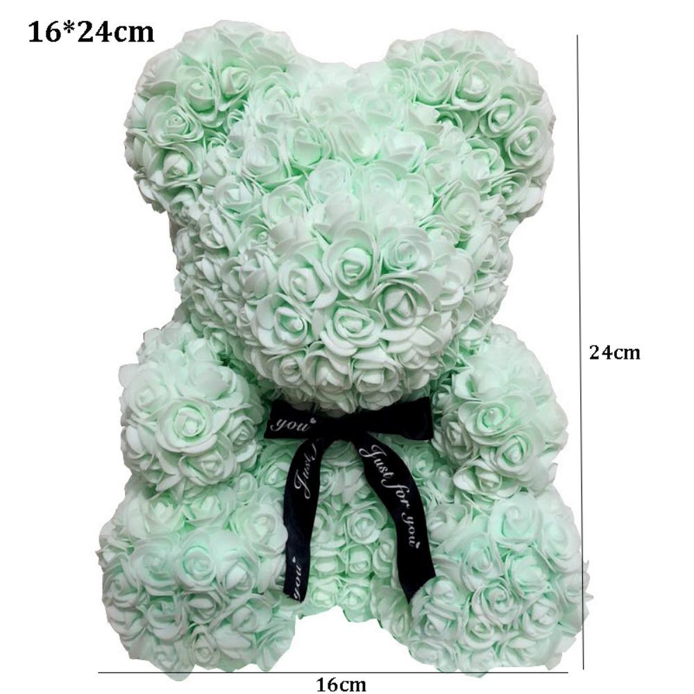 16*24cm Artificial Teddy Rose Multicolors Romantic Valentines Day Gift Girlfriend Women Anniversary Bear Flower Bear