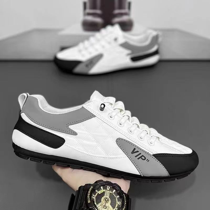 New One-foot-punched Doudou Men's Shoes Breathable Casual and Versatile Fashion Trendy Soft Sole Light Shoes