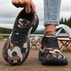 Camouflage Thick Soled Wide Toe Shoes for Women Breathable Comfort Outdoor Camping  Running Shoes Wide Soled Platform Sneakers