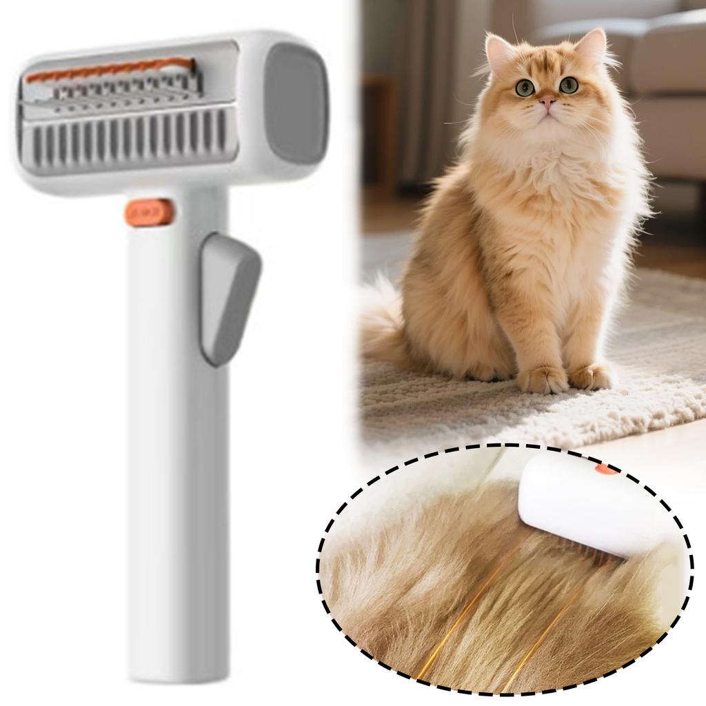 2-In-1 Cat Comb For Dematting & Deshedding,Efficiently Remove Loose Hair & Matted Fur,Undercoat Mat Dematting Tool