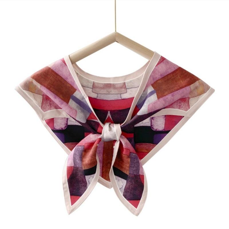 Perfect Match Decorative Shawl Fake Collar For Women, Fashion Knotted Triangle Scarf Summer Shoulder Cape, Detachable Shirt False Collar