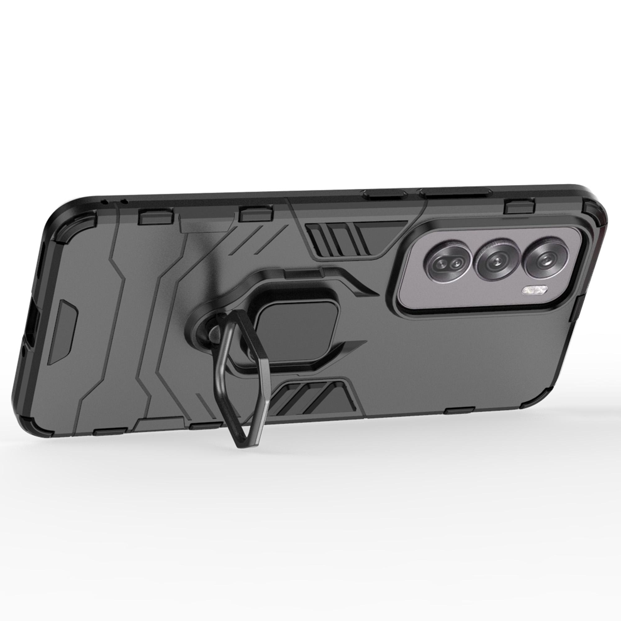 

For Oppo Reno12 Pro 5G (Global) Case PC+TPU Phone Cover Kickstand Black