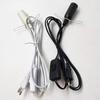 1Pcs EU Plug 1.8 Meters Power Cord Cable Lava Lamp Base Lamp Cord With Switch E14 Hanglamp Holder Light Bulbs SocketGood Quality