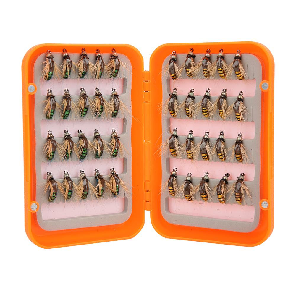 40pcs High Carbon Steel Hook Insects Flies Fishing Lures Bait Fishing Tackle Accessory