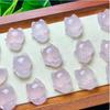 Direct Sales Brazilian Rose Quartz Fox Pendant for Women Ice Pink Crystal Fox Fortune Necklace Jewelry