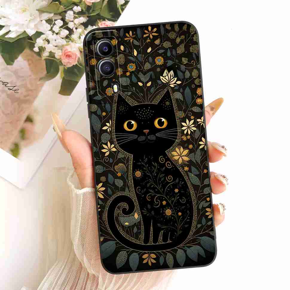 For Vivo Y53s 5G V2111A Case Printed Popular Cartoon Animals Silicone Back Cover For Vivo Y 53S 5G V2058 6.58" Phone Cases Capa