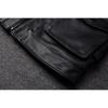 Chinese Size Black Real Cowhide M65 Hunting Leather Jacket Men Genuine Leather Coat Winter Pockets Jackets