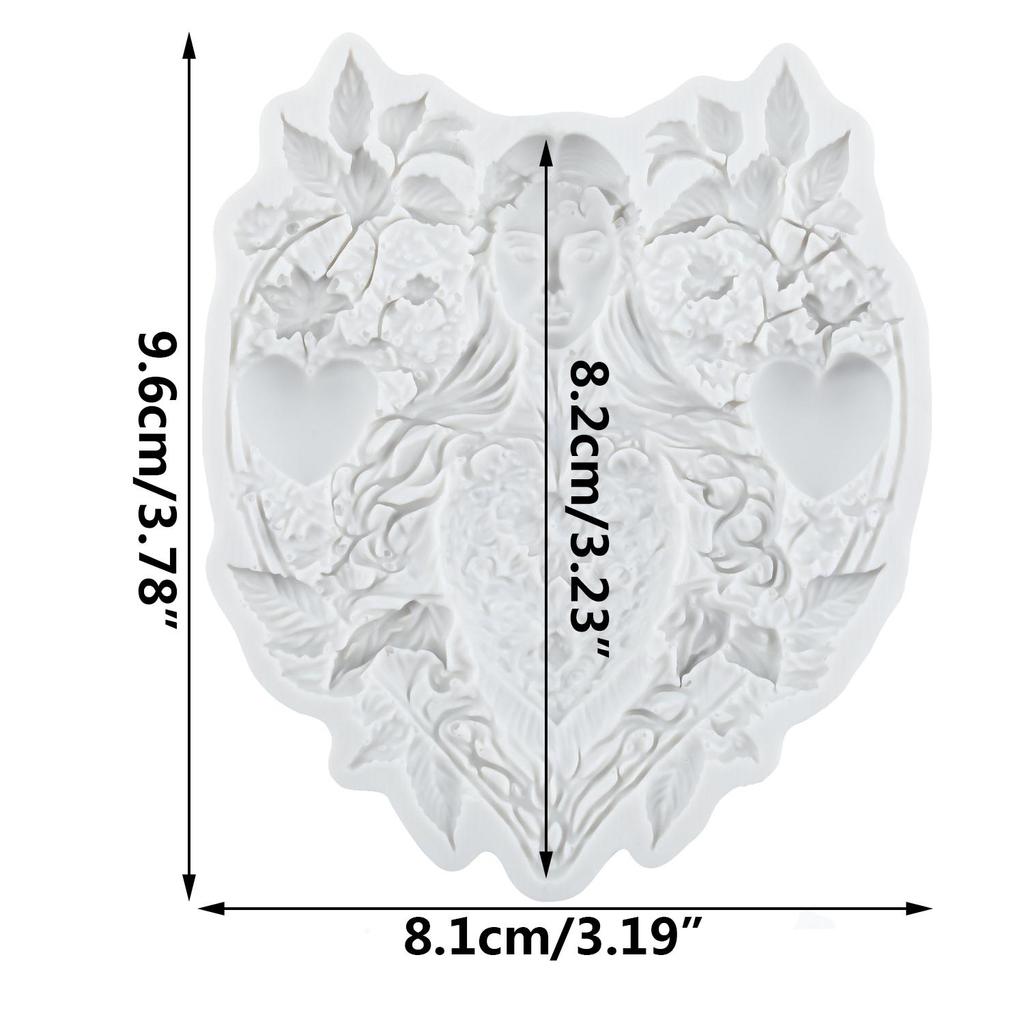 Goddess Silicone Molds Flower Lady Fondant Mold Cake Decorating Tools Cupcake Topper Candy Resin Clay Chocolate Gumpaste Mold