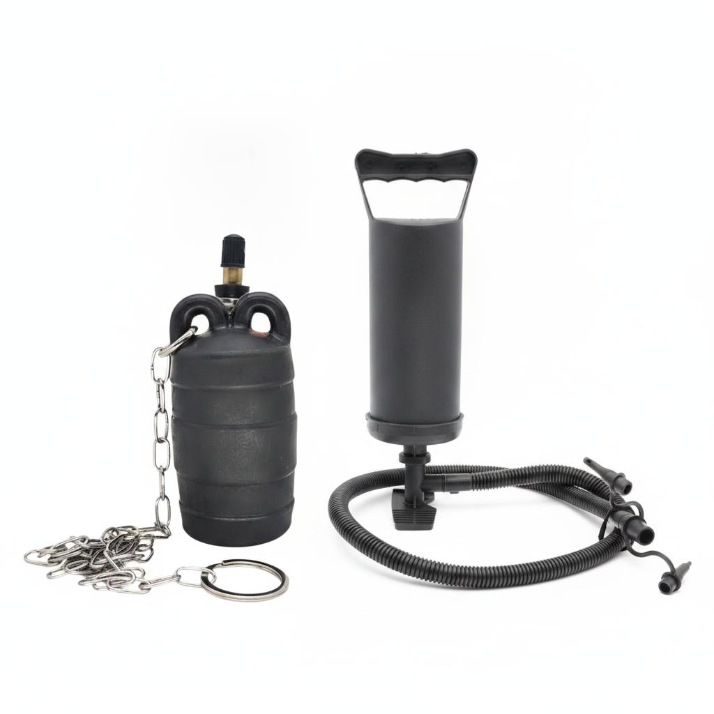 Inflatable Pipe Plug Balloon Boat Hand Pump Foot Plate Manual Multiple Nozzles Portable Ball Test