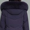 Xuezhongfei Women's Long Winter Down Jacket with Fox Fur Collar