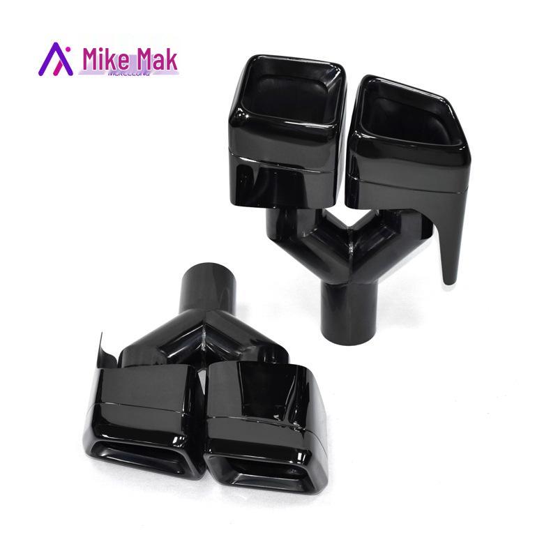 Black-Plated Quad Exhaust Tailpipe for Mercedes-Benz W212 E-Class E260/E300 AMGE63 Upgrade