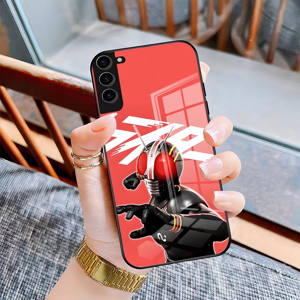 M-Masked Kamen Rider Phone Case For Samsung A25 A13 A33 5G A54 A36 A35 A56 A52 A14 Shockproof Glass Cover
