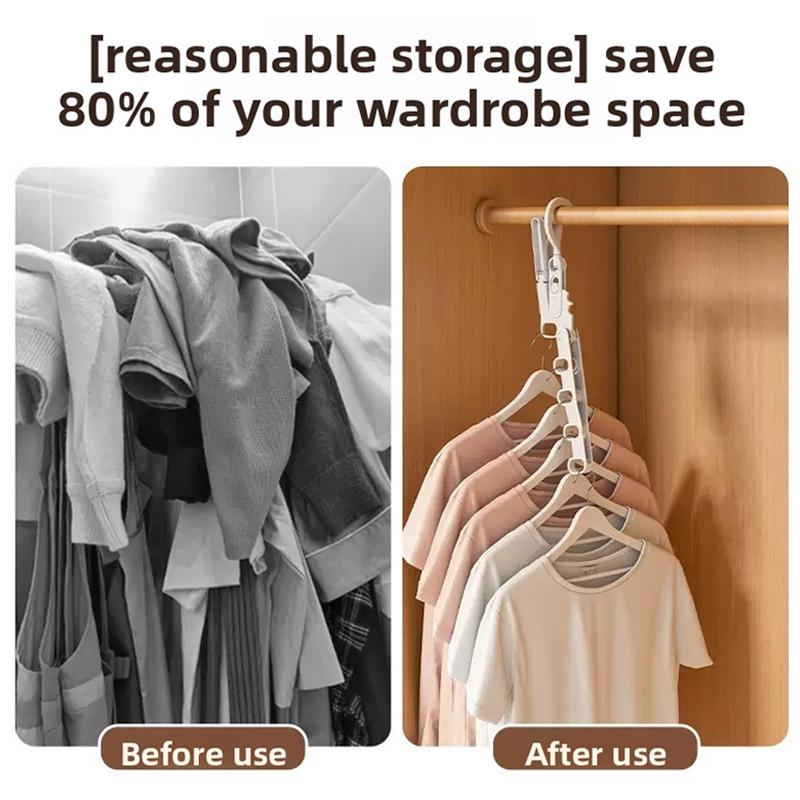 WV Multi Functional Plastic 5-Hole Foldable Hangers Grey Heavy Duty Space Saving Clothes Organizer Hangers Home For Room, Closet