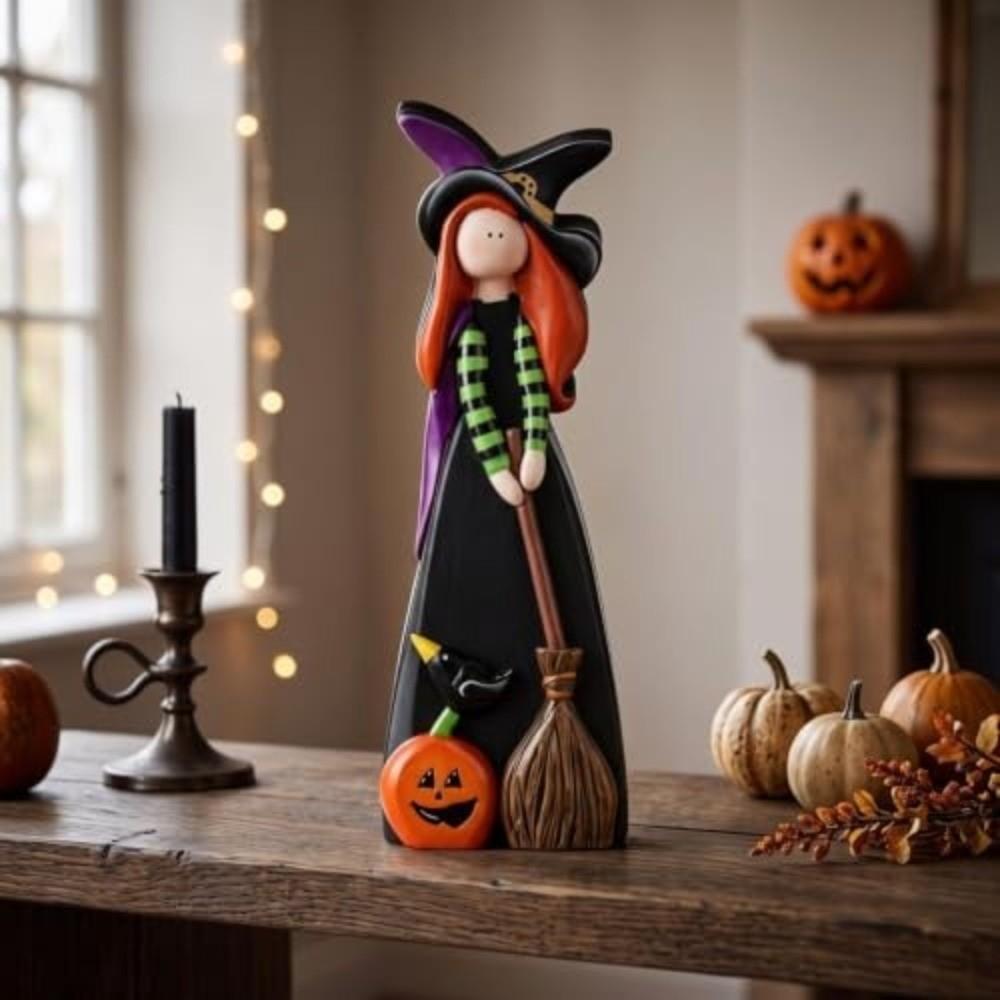 Tabletop Wooden Scarecrow Decor Wooden Material Halloween Table Decorations Autumn Decoration