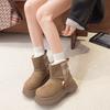 Women's thick-soled winter lightweight warm fur integrated padded snow boots non-slip wear-resistant casual sneakers cotton boots