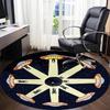1pc UFO Office Round Area Rug, Under Office Chairs Bedroom Living Room Home Decor, Room Deco, Available in Various Sizes