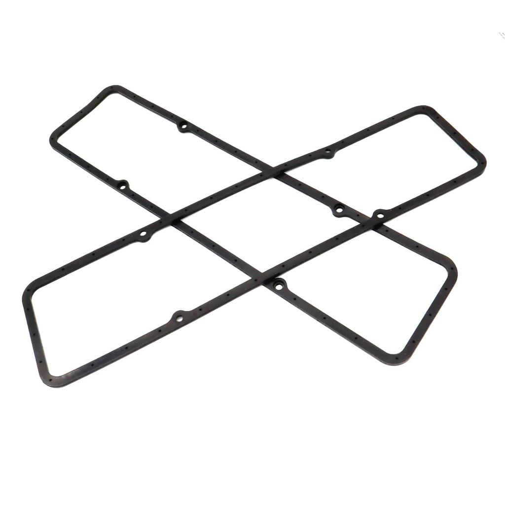 Small Block SB Chevy Valve Covers Set SBC Steel Core Rubber Valve Cover Gaskets 7484BOX Compatible with Chevy 350 305 283 327 400 383 302 307 SBC