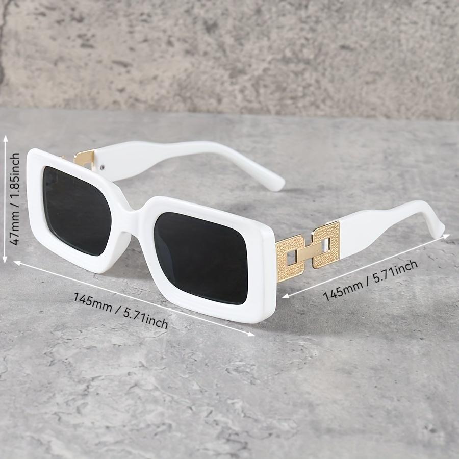 Fashionable Chain Leg Women's Glasses Men's Glasses Small Square Frame Versatile Catwalk Modern Street Photography Glasses Casual Style