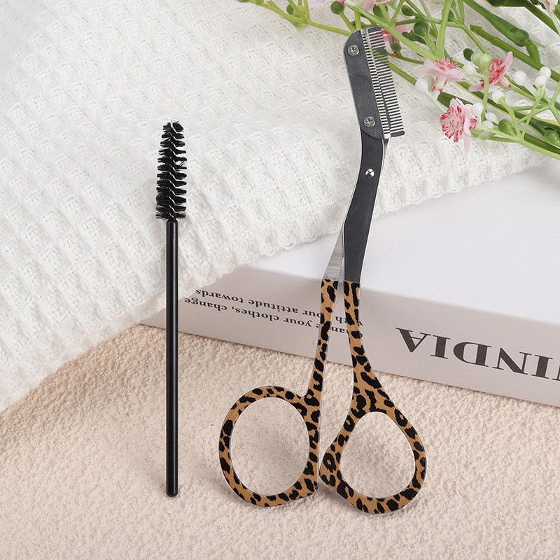 2pcs Stainless Steel Eyebrow Scissors With Eyebrow Comb High Quality Makeup Scissors Eyebrow Trimming Knife Hair Remover Shaver