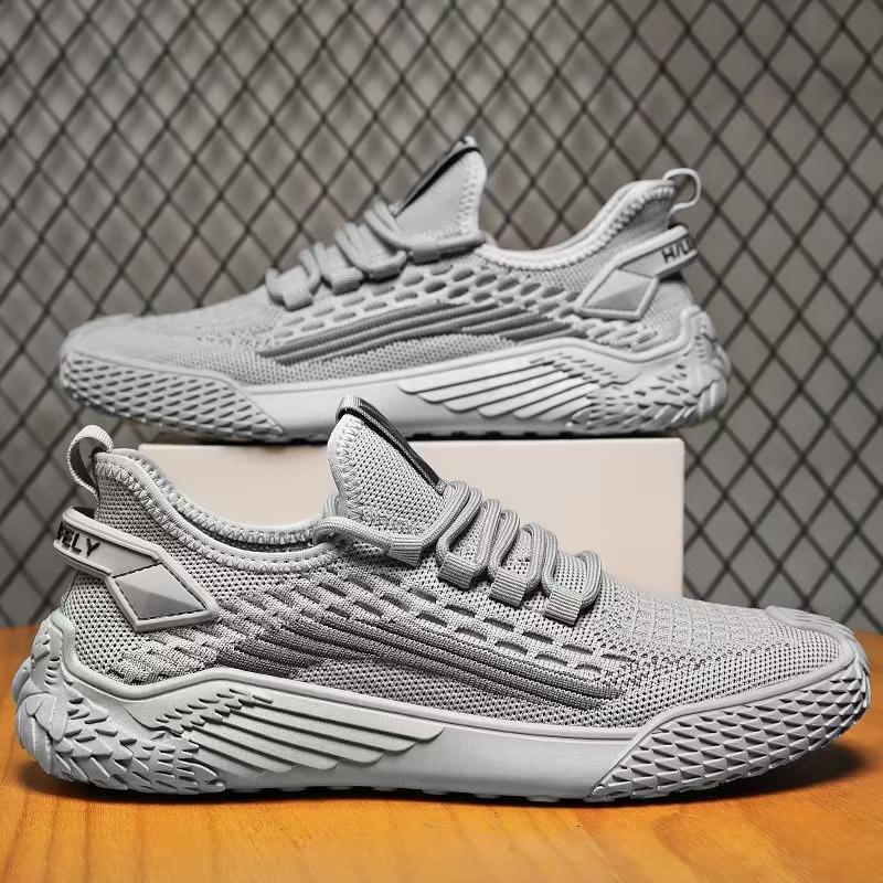 Nové pánské boty Letní síťované sportovní boty Létající pletené prodyšné Běžecké boty Ležérní boty Outdoorové boty