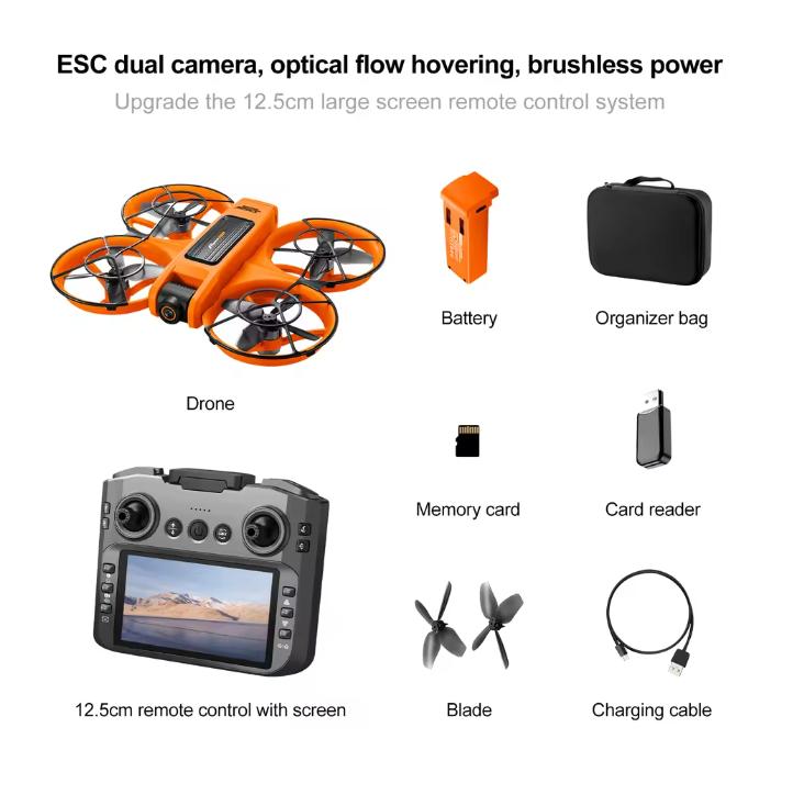2026 New S156 Drone with Screen Brushless Optical Stream Positioning Quadcopter with Camera FPV Traverser Novice Toy Airplane