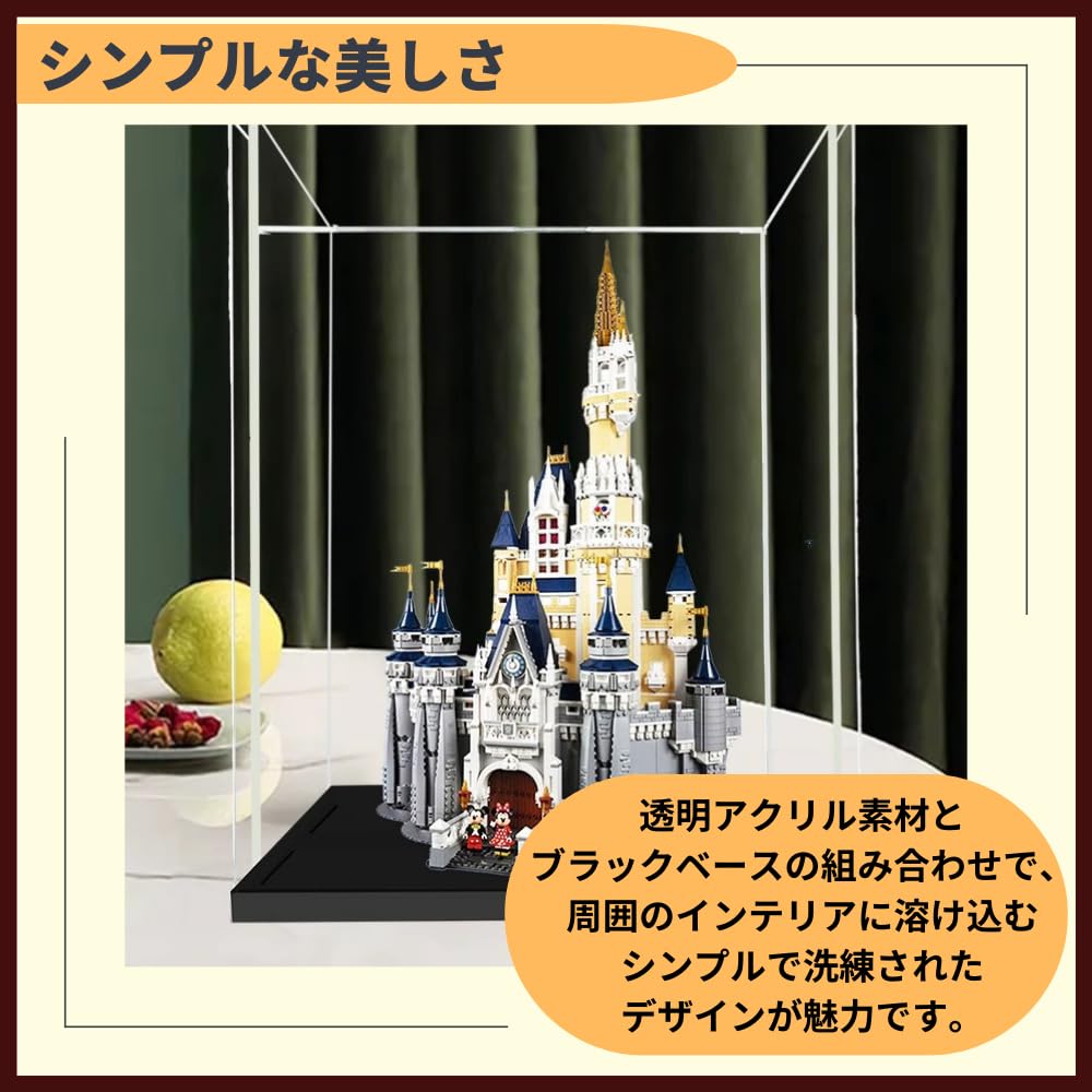 Ideamall Acrylic Display Case, Collection Case, Figure Display Case, 10cm Tall, Transparent (15x15cm)