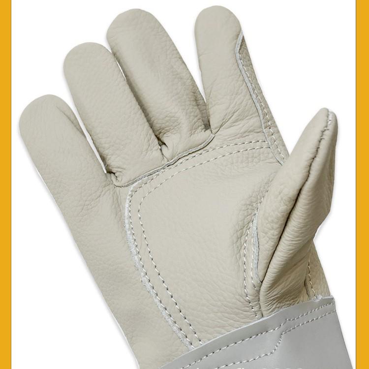 Long Cowhide Welding Gloves: Durable, Smooth, Wear, Oil & Water-Resistant, Fireproof, Spark-Resistant, Ideal for Shipyard Work