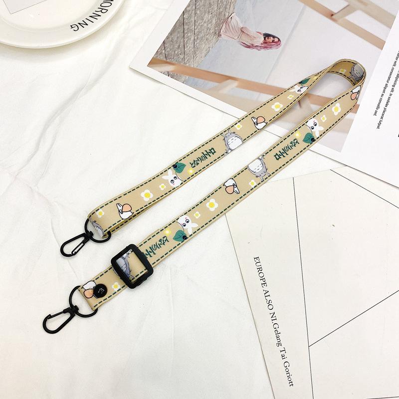 Oblique Span Mobile Phone Lanyard Adjustable Cartoon Silicone Change Bag Lanyard Card Sleeve Record Label Lanyard Lanyard