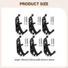 6 Metal Rubber Clamps for Wall Mounting, Garage Storage, Stable Holders Roof Racks