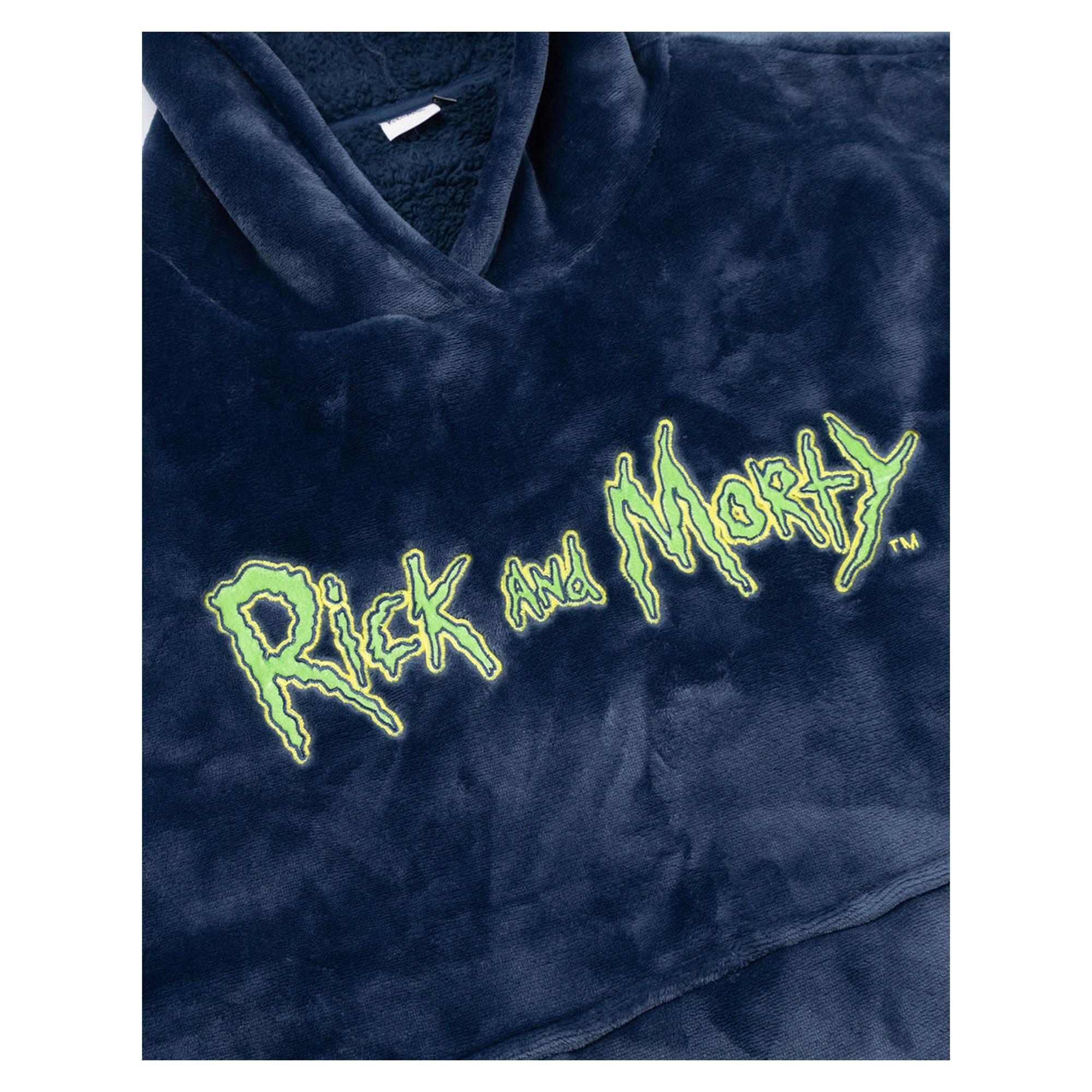 Rick And Morty Mens Character Hoodie Blanket - Image 2