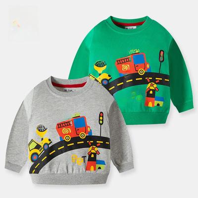 2025 New Autumn Kids' Cartoon Sweatshirt: Boys' Round Neck Casual Sweater