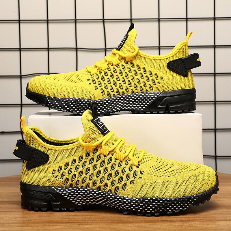 Summer and autumn lightweight fly-woven breathable mesh sports net shoes casual running travel shoes