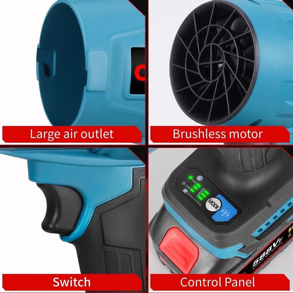 Brushless 3 Gears Adjustable Electric Air Blowers 300000RPM Turbo Jet Fan Handheld Leaf Blower Dust Blowing Power Tool