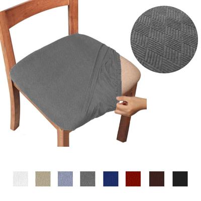 Morbido spandex Sala da pranzo Cuscino imbottito Solido Coprisedile per sedia Fodere rimovibili con protezione per mobili lavabile