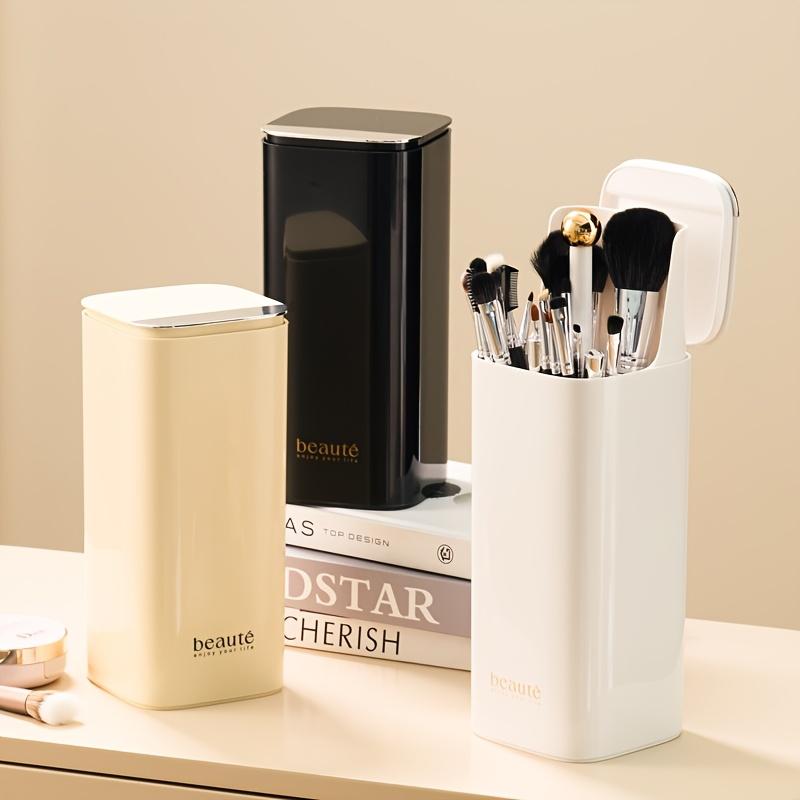 Makeup Brushes Holder Automatic LiftingDustproof Makeup Brush Holder Desktop Makeup Tool Bathroom Waterproof Storage Accessories