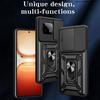 Slide Lens Armor Funda for Vivo IQOO Z10 Turbo Pro 5G China Case for Vivo Y300 GT 5G China Case Magnetic Ring Stand Holder Cover