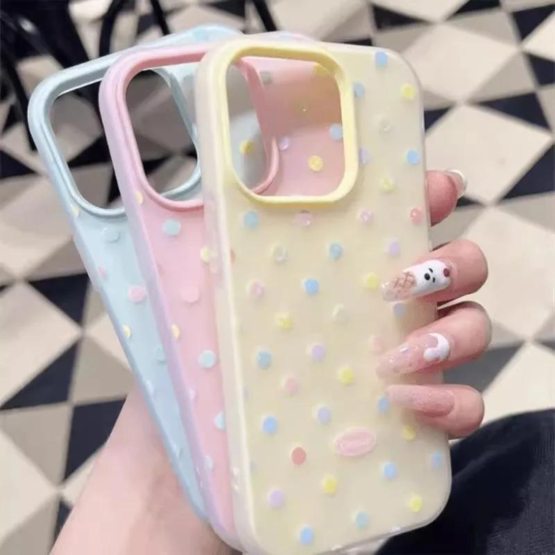 Etui z Kropkami Serce Kokardka Dla Honor 400 Lite Pro 90 Lite 5G X9D X7B X9B Magic 6 Lite Matowe 2 w 1 Galaretkowe Pokrowiec