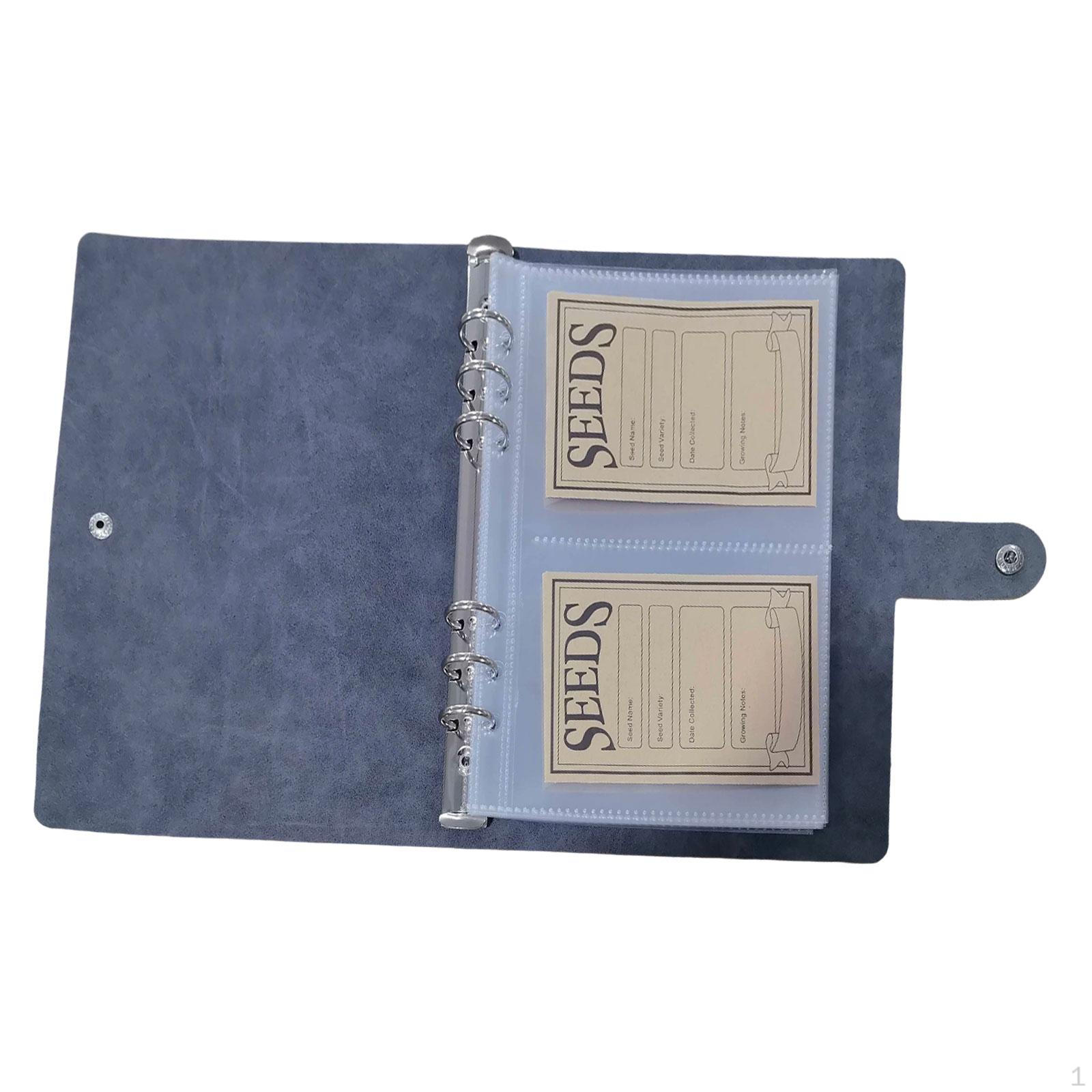 

Органайзер для зерна Папка Прозрачные рукава ПУ кожа Бумага Универсальный Держатель для сада Книга-сейвер для