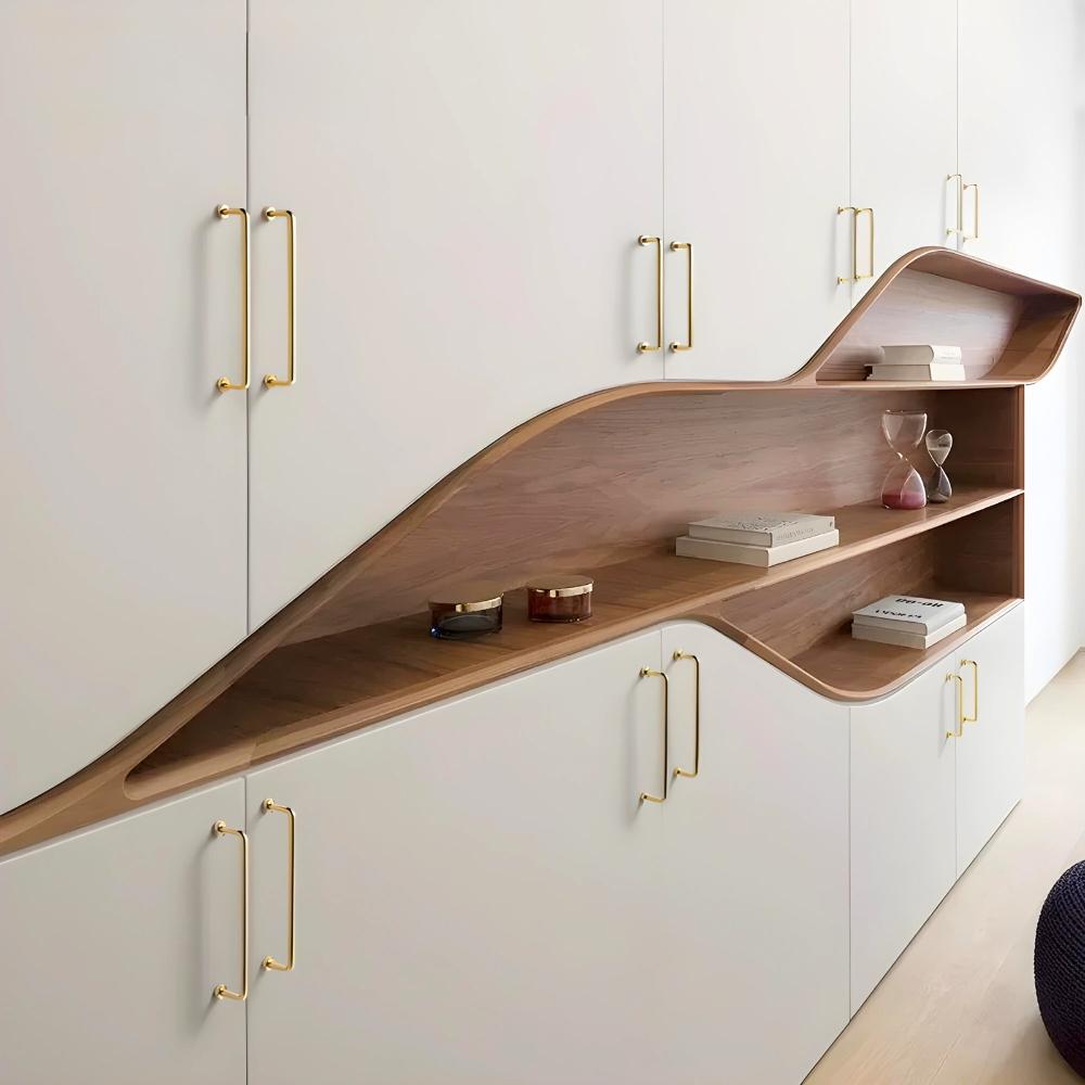 Kitchen railing furniture handle cabinet gold long gloss retro loft 128mm