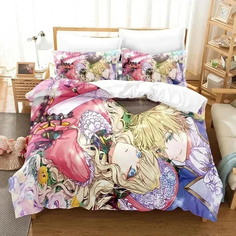 Comforter Anime Bibliophile Princess Bedding Set 3D Printed Suitable For Bedroom Kids Home Textile