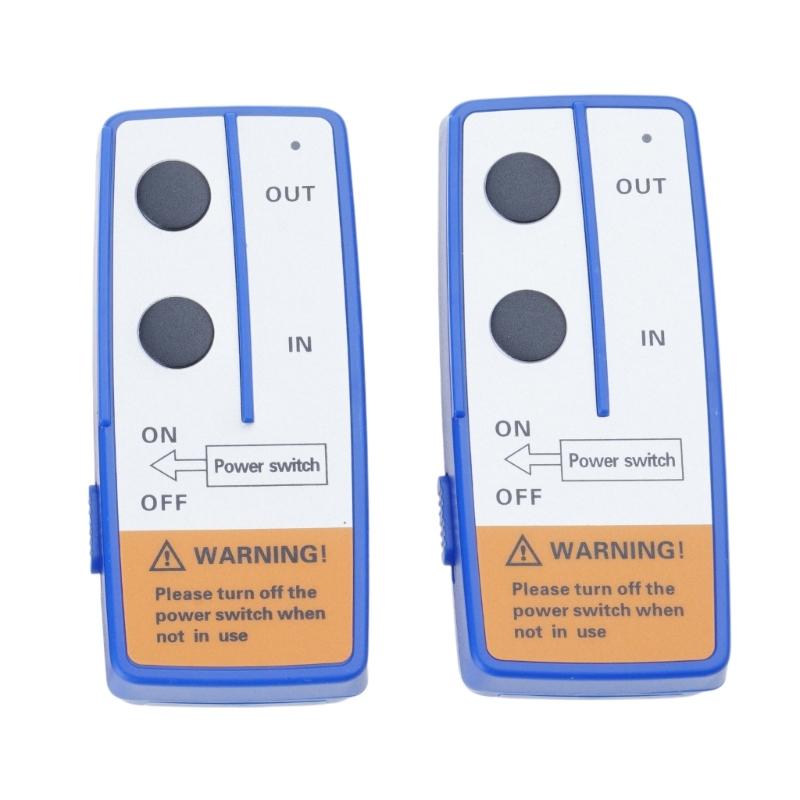 Wireless Electric Winch Remote Control Set with Manual Transmitter for Trucks and ATVs with 100 Foot Range and 12V Motor