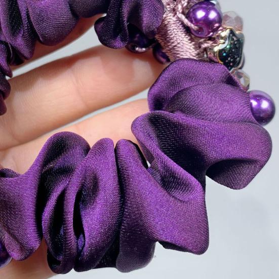Gumička do vlasů Super měkká Protiskluzová látka Ultralehká Luxusní Elastické gumičky do vlasů Scrunchies pro ženy