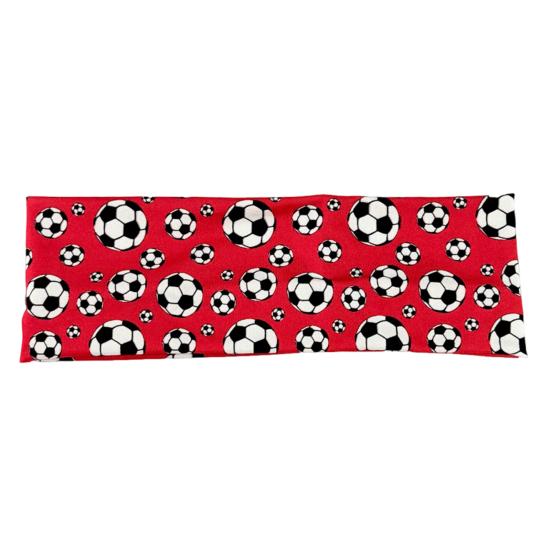 Unisex Headband Football Themed Print High Elasticity Hair Band Non-Slip Design красный