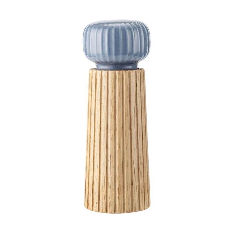 Macinapepe Macina Sale in Legno con Meccanismi Ceramici per Cucina, Conservazione Spezie e Macinatura Condimenti, Bottiglia