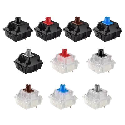 10 Adet MX2A Anahtar Kahverengi kırmızı Mavi Siyah Gümüş RGB Mekanik Klavye Anahtarları Yedek 3 pin
