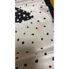 Used Hanae Mori Silk Scarf Black and White Furoshiki