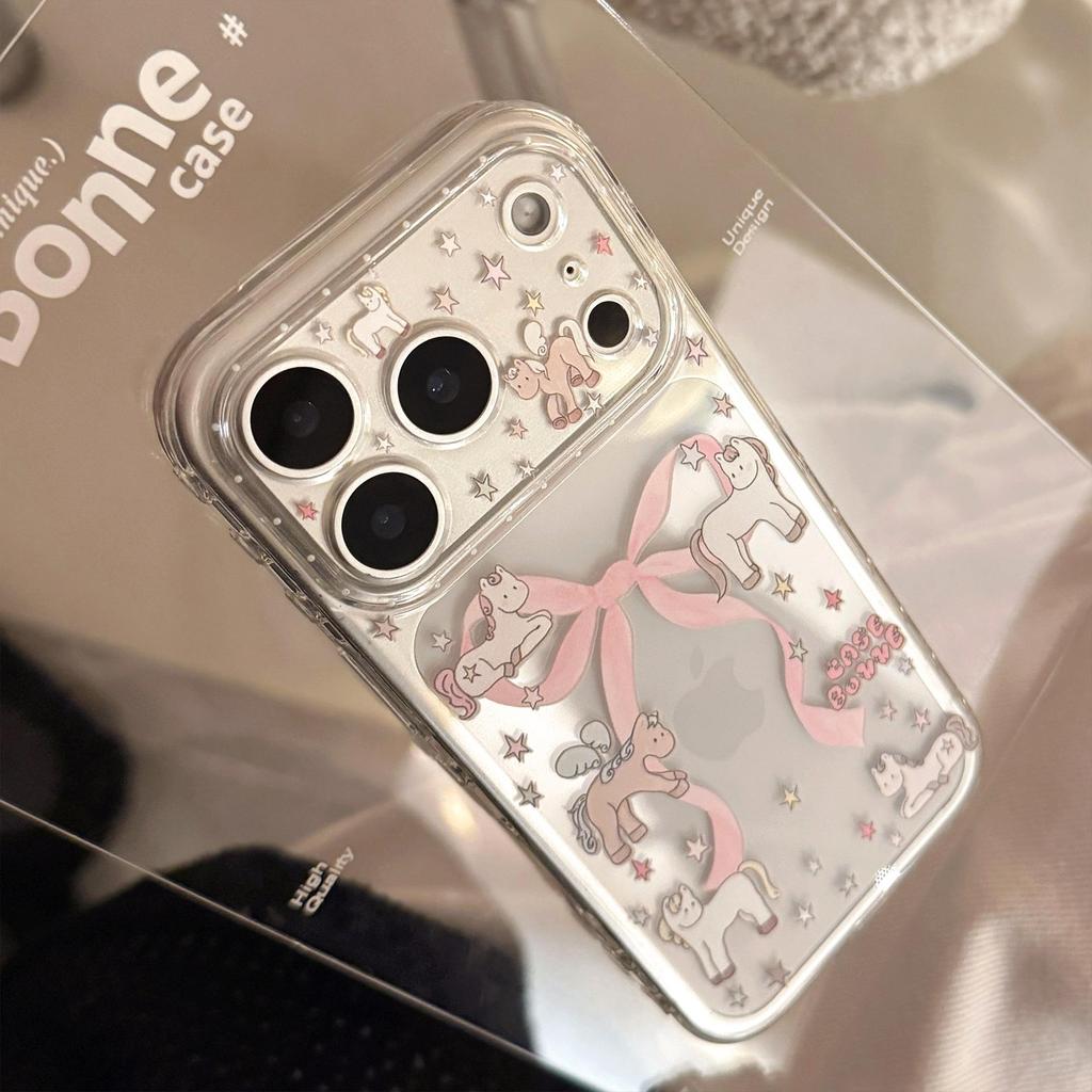 Pink Bow Pony Phone Case for iPhone 16, iPhone 17, iPhone 17 Pro Max