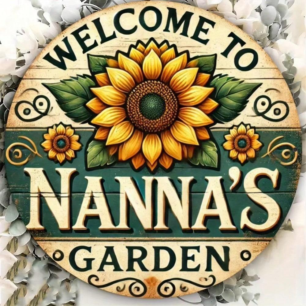 Vintage Metal Sunflower Wall Decor Garden Wreath Home Gift