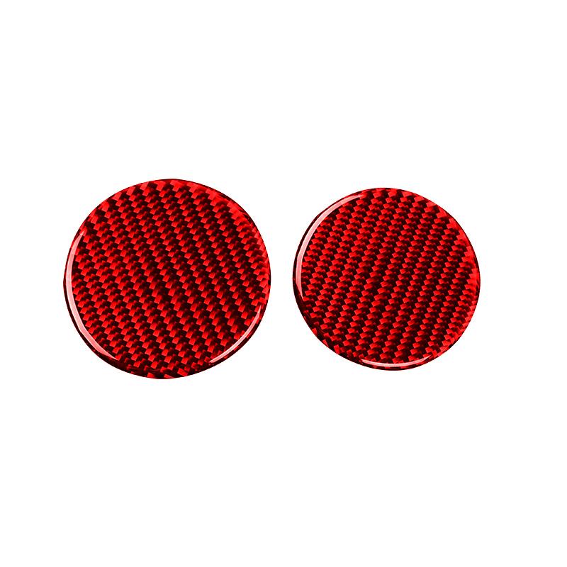 For Ford Mustang GT 2015-2021 Car Accessories Carbon Fiber Interior Auto Water Cup Slot Gasket Trim Cover Sticker Decal Decor